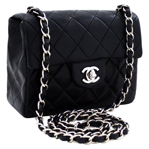 black chanel purse gold chain|black chanel bag silver chain.